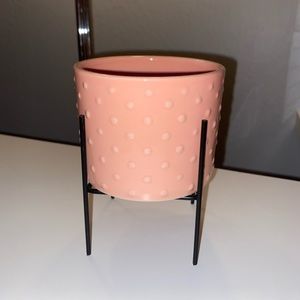 Small Light Pink Planter Cup w/ stand